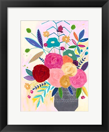 Framed Cotton Candy Floral Print