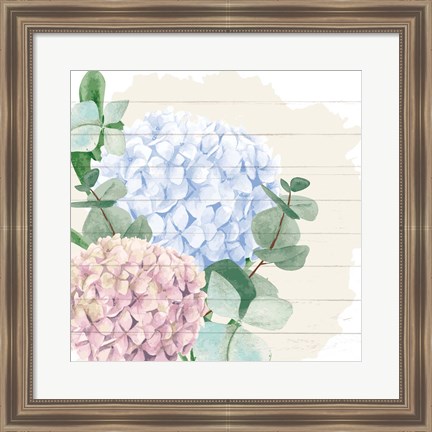 Framed Hydrangea 1 Print