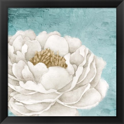 Framed White Peony 2 Print