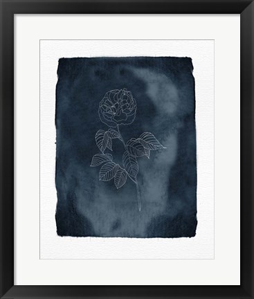 Framed Blue Floral 2 Print