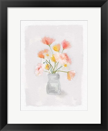 Framed Florals In Vase Print