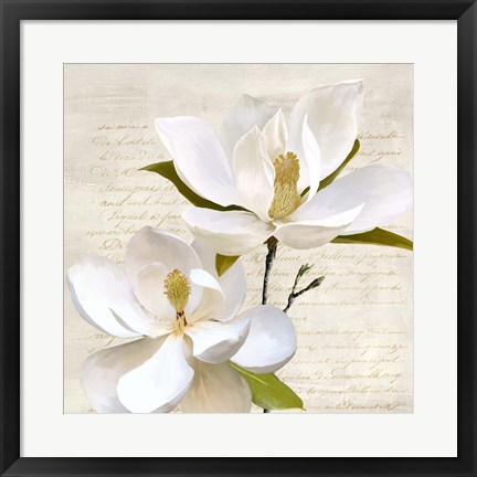 Framed Ivory Magnolia II Print