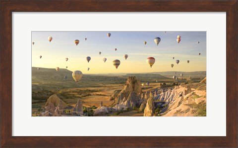 Framed Air Balloons in Cappadocia, Turkey Print