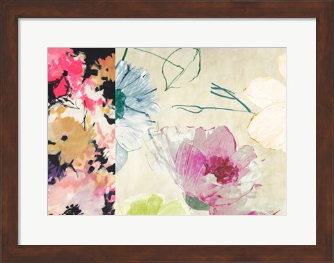 Framed Happy Floral Composition I Print