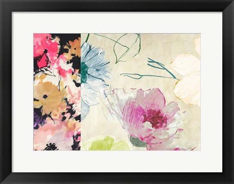 Framed Happy Floral Composition I Print