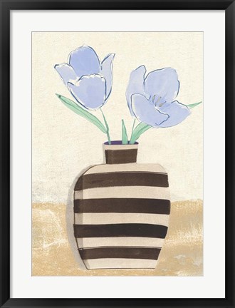 Framed Vase with Tulips II Print