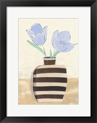 Framed Vase with Tulips II Print