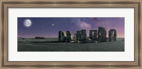 Framed Stonehenge Moon Print