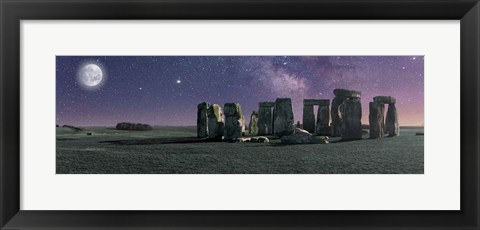 Framed Stonehenge Moon Print