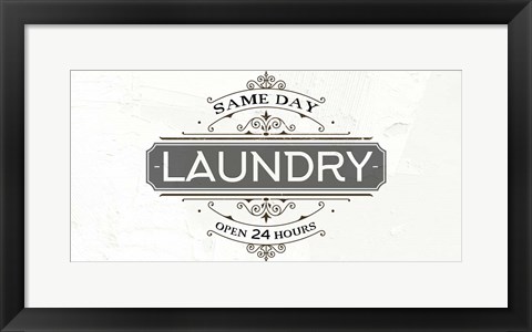 Framed Same Day Laundry Print