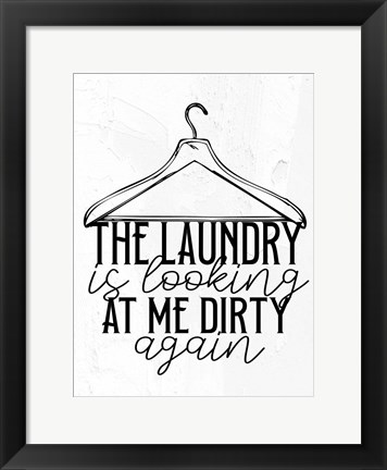 Framed Dirty Laundry BW Print