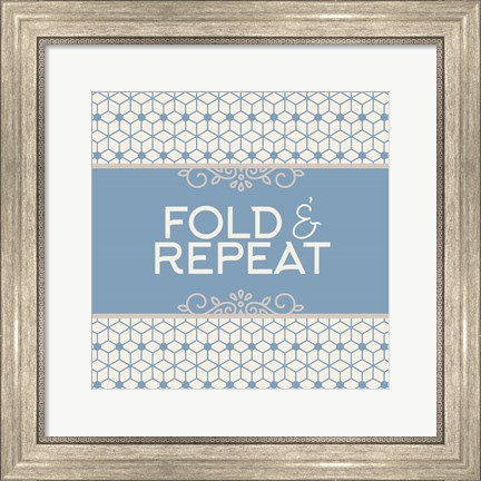 Framed Fold And Repeat Laundry Print