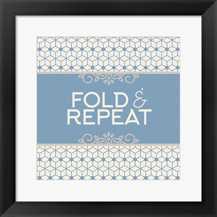 Framed Fold And Repeat Laundry Print