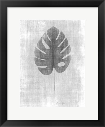 Framed Tone on Tone Palm 4 Print