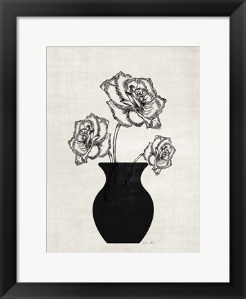 Framed Dramatic Floral Print