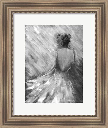 Framed Dancing BW Queen 1 Print