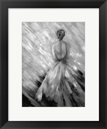 Framed Dancing BW Queen 3 Print