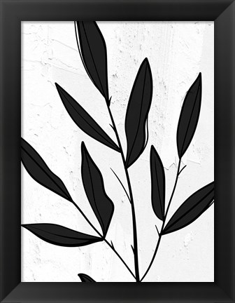 Framed Plaster Leaves 1 Print