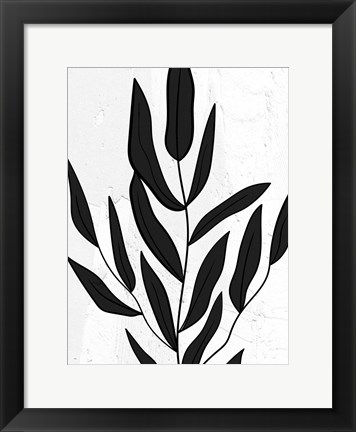 Framed Plaster Leaves 2 Print