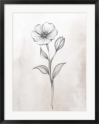 Framed Stone Floral 2 Print