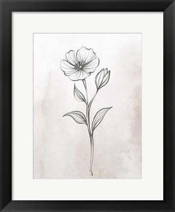 Framed Stone Floral 2 Print