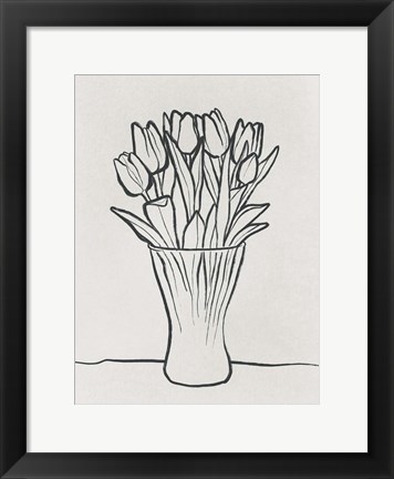 Framed Illustrated Vase Print