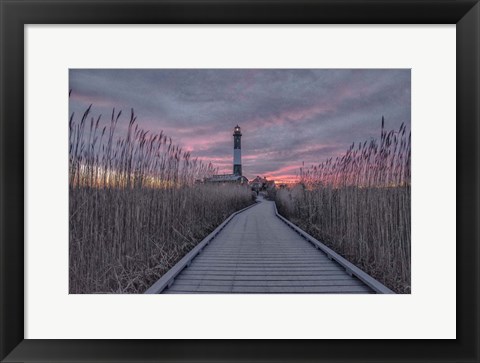 Framed Fire Island Lighthouse Sunrise Print