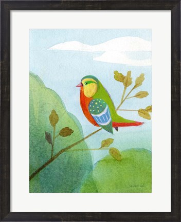 Framed Colorful Birds II Print