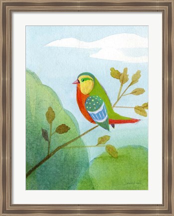 Framed Colorful Birds II Print