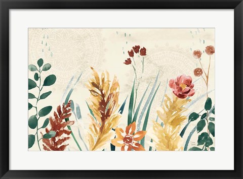 Framed Autumnal Garden I Print