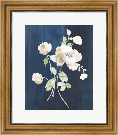 Framed White Florals of Summer III Print