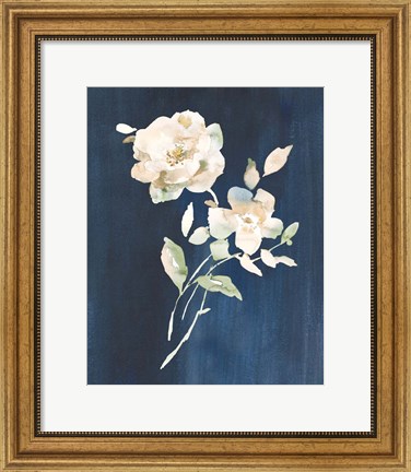 Framed White Florals of Summer IV Print