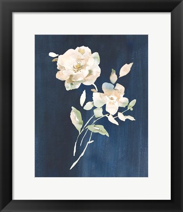 Framed White Florals of Summer IV Print