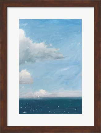 Framed Open Sea Blue Crop Print