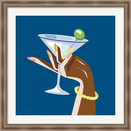 Framed Cocktail Time I Sq Print