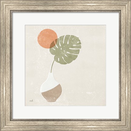 Framed Sun Palm I Sq Print