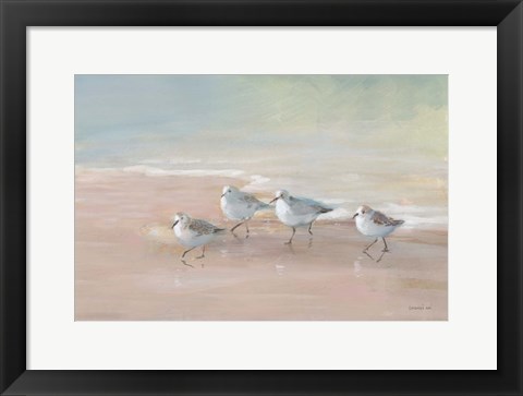 Framed Shorebirds on the Sand I Print