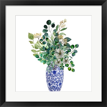 Framed Paisley Leaves Print