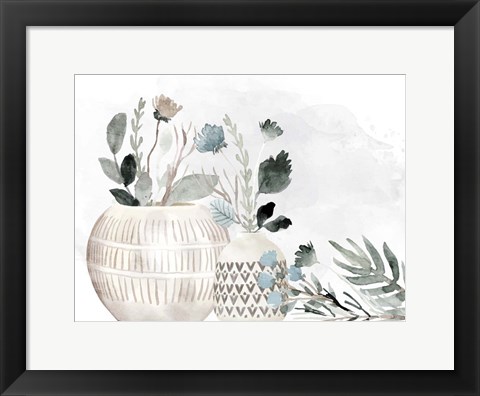 Framed Neutral Vases Print