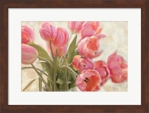 Framed Vase of Tulips Print