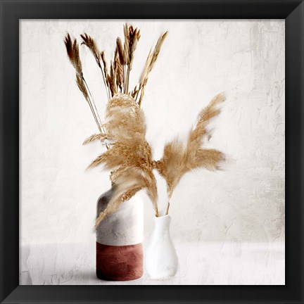 Framed Dried Autumn Vases Print