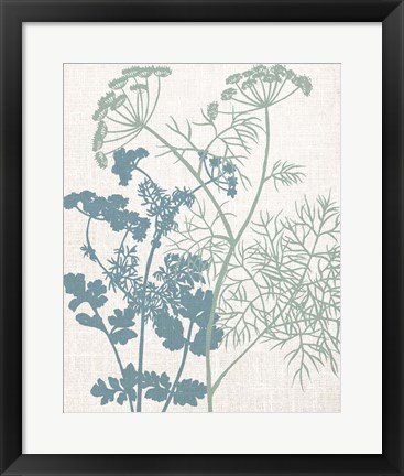 Framed Linen Herbs 1 Print