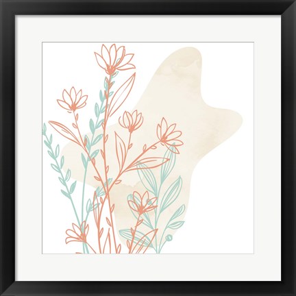 Framed Flower Garden 1 Print