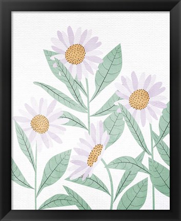 Framed Daisies Floral Print