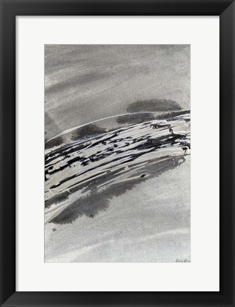 Framed Grey Ice 1 Print