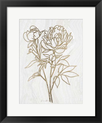 Framed Golden Peony 2 Print