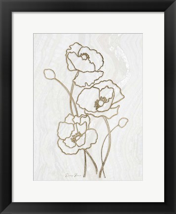 Framed Golden Peony 3 Print