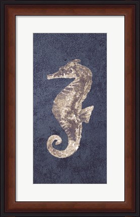 Framed Sea Horse Coastal 1 Print