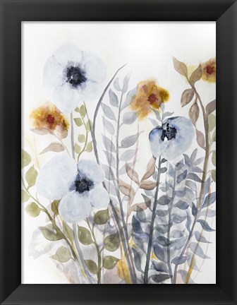 Framed Floral Embrace 1 Print