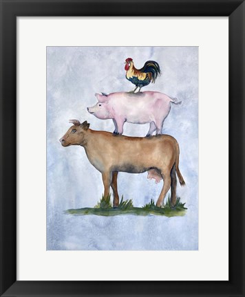 Framed Misunderstood Cow Print